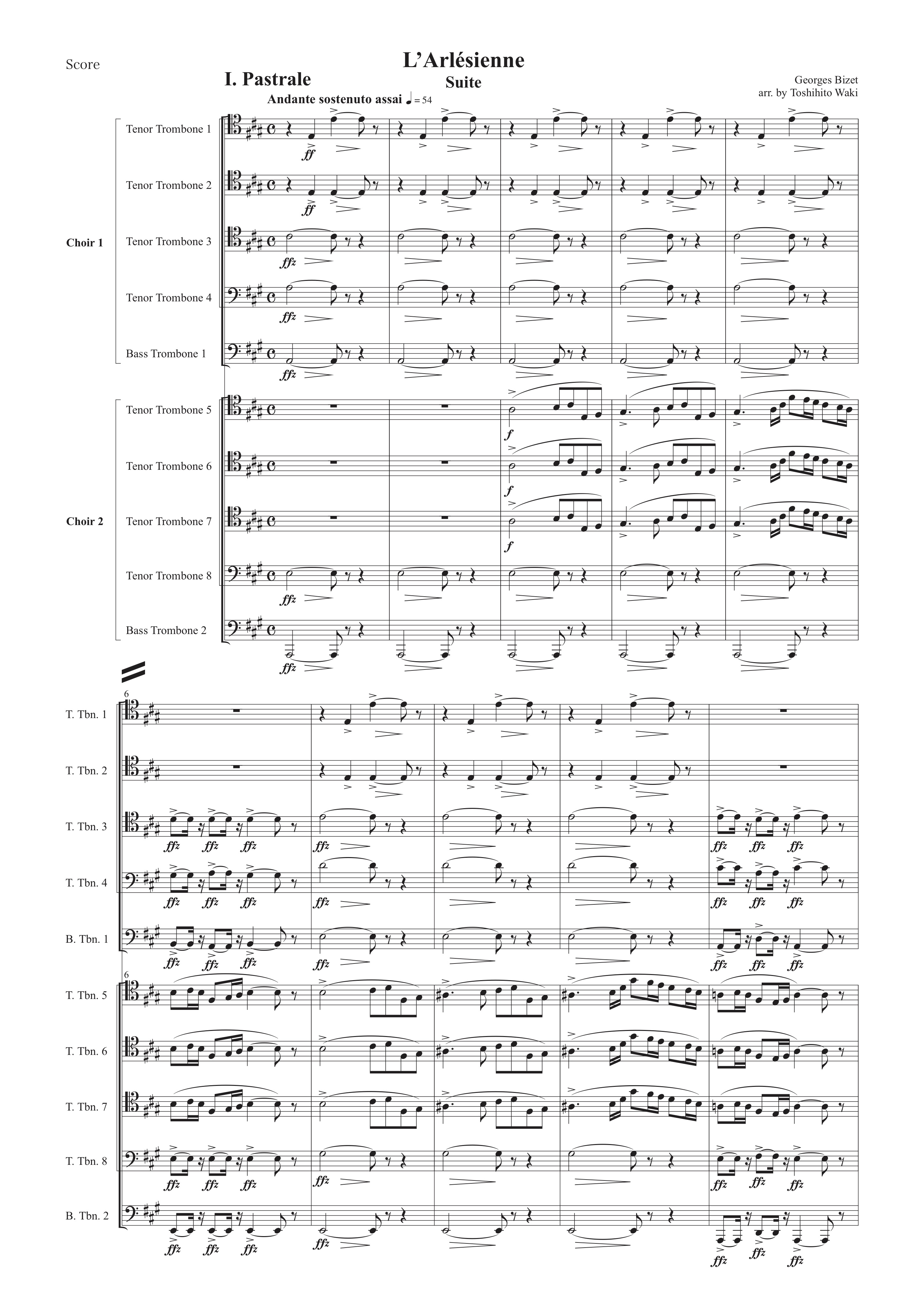 アルルの女」組曲 | 金管アンサンブル楽譜 | NABEO Music Library